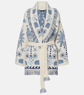 Echoes Of The Island wool and cotton cardigan | Alanui