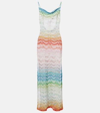 Open-knit lamé maxi dress | Missoni