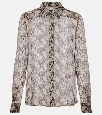 Gaia snake-print silk shirt | Nili Lotan