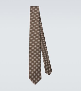 Silk jacquard tie | Brioni