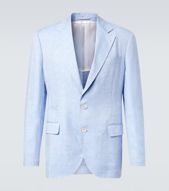Linen and wool blazer | Brunello Cucinelli