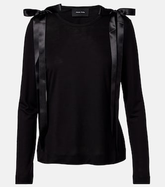 Bow-detail jersey top | Simone Rocha