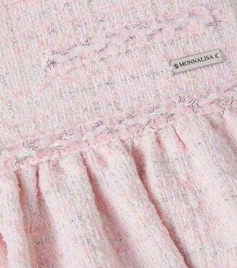 Cotton-blend lamé tweed skirt | Monnalisa