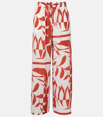 Voto printed silk wide-leg pants | Max Mara