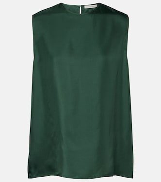 Trento silk twill tank top | Asceno