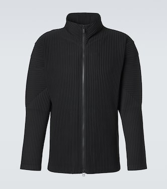 Basics pleated zip-up cardigan | Homme Plissé Issey Miyake