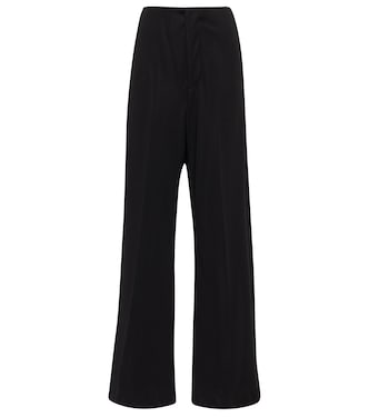 Pantaloni in crêpe a gamba larga e vita alta | Maison Margiela