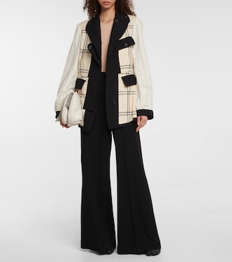 Pantaloni in crêpe a gamba larga e vita alta | Maison Margiela
