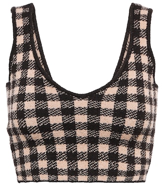 Argia checked crop top | Altuzarra