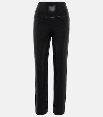 Pantaloni a vita alta in lamé | Norma Kamali