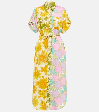 Elora patchwork linen shirt dress | Alémais