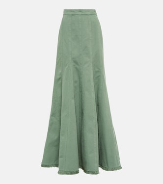 Jupe longue évasée en coton | Max Mara