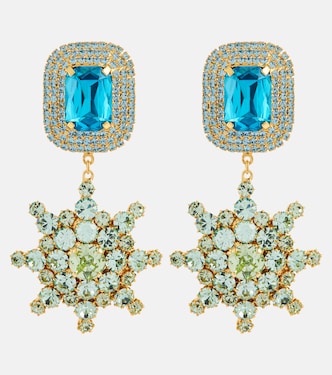 Orecchini pendenti Starbust in ottone e cristalli | Magda Butrym
