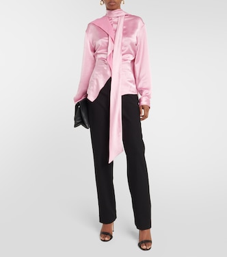 Blusa asimmetrica in raso | Victoria Beckham