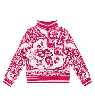 Chaqueta Majolica en jersey de algodón | Dolce&Gabbana Kids