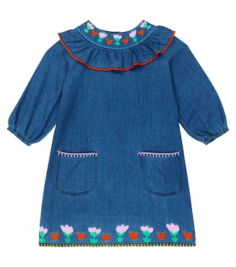 Abito di jeans con ricamo | Stella McCartney Kids