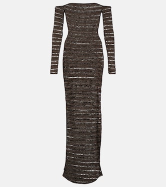 Montro sheer knit maxi dress | Aya Muse