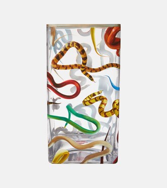 x Toiletpaper Snakes Large glass vase | Seletti