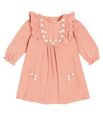 Bebé - vestido de algodón bordado floral | Tartine et Chocolat