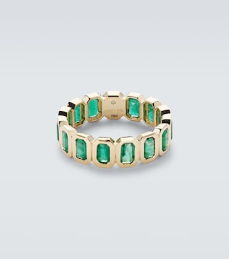 18kt gold ring with emeralds | Shay Jewelry