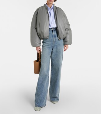 Wattierte Bomberjacke aus Leder | Loewe