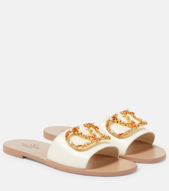 Sandalias VLogo Signature de piel adornadas | Valentino Garavani