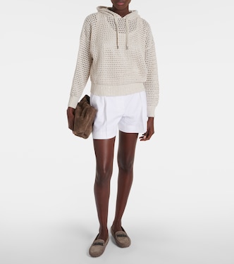 Sudadera calada de mezcla de algodón | Brunello Cucinelli
