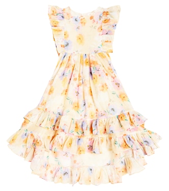 Ruffled floral linen dress | Petite Amalie  