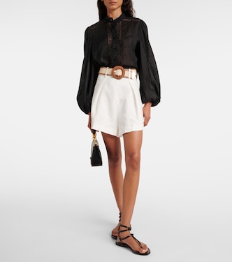 Camisa Halliday de algodón con encaje | Zimmermann