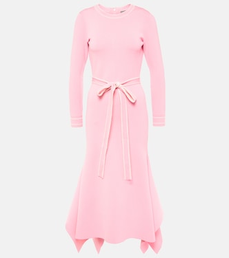 Belted knitted midi dress | Monique Lhuillier