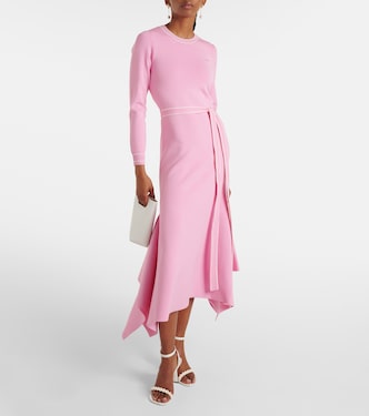Belted knitted midi dress | Monique Lhuillier