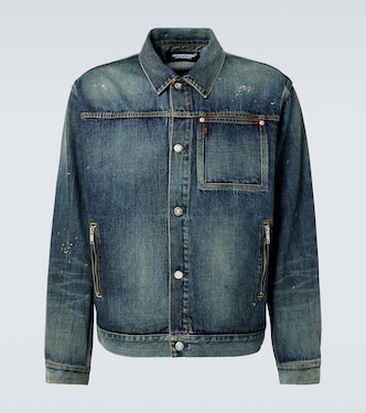 Embroidered faded denim jacket | Undercover