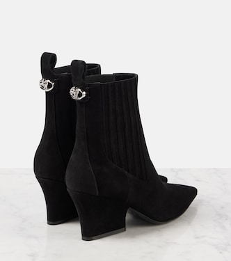 Stivaletti VLogo Lockette in suede | Valentino Garavani