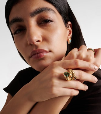 Bague Toi Et Moi en or 18 ct, tourmaline et grenat  | Marina B