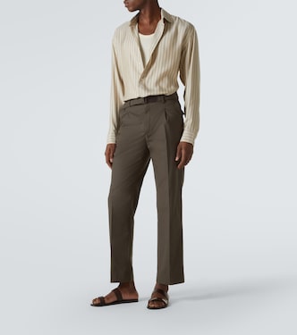 Pantalones rectos Madeira de algodón y seda | Brioni