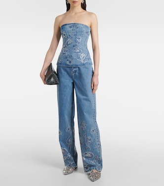 Jean ample à fleurs | Rotate