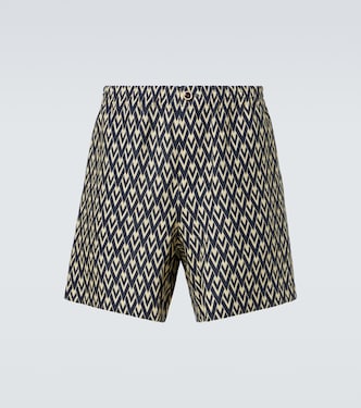 Bermuda-Shorts Toute La V aus Leinen | Valentino