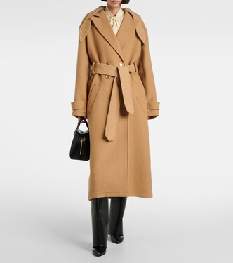 Wool and silk wrap coat | Givenchy