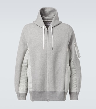 Kapuzenjacke aus Jersey und Twill | Sacai