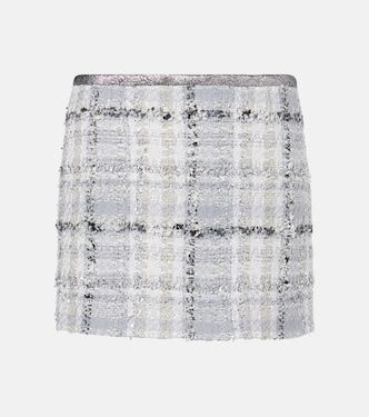 Minifalda de tweed de lamé a cuadros | Dolce&Gabbana