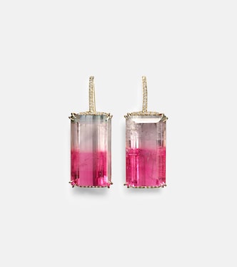 Orecchini Cliff Drops in oro 18kt con tormaline e diamanti | Octavia Elizabeth