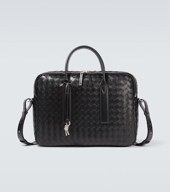 Getaway Intrecciato leather briefcase | Bottega Veneta