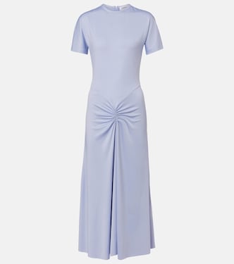 Vestido midi de jersey fruncido | Victoria Beckham