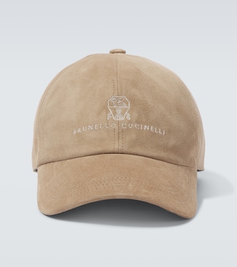 Logo suede baseball cap | Brunello Cucinelli