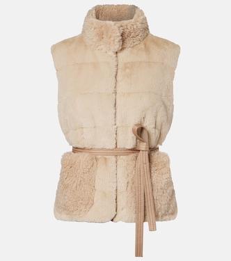 Joui faux fur down vest | Moncler