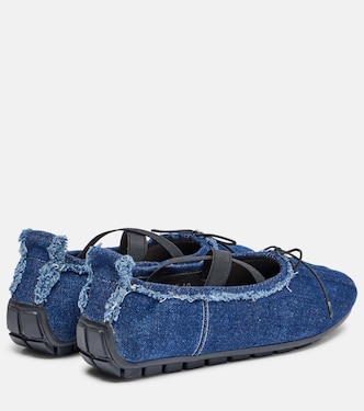 Ballerina Grip denim ballet flats | Simone Rocha