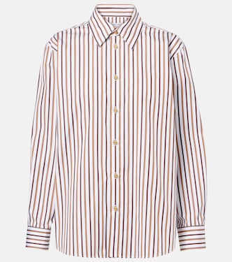 Striped cotton poplin shirt | Bottega Veneta