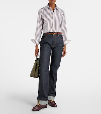 Striped cotton poplin shirt | Bottega Veneta