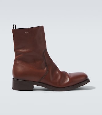 Ankle Boots aus Leder | Prada