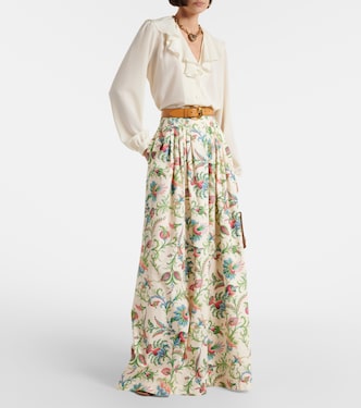 Falda larga de algodón floral | Etro